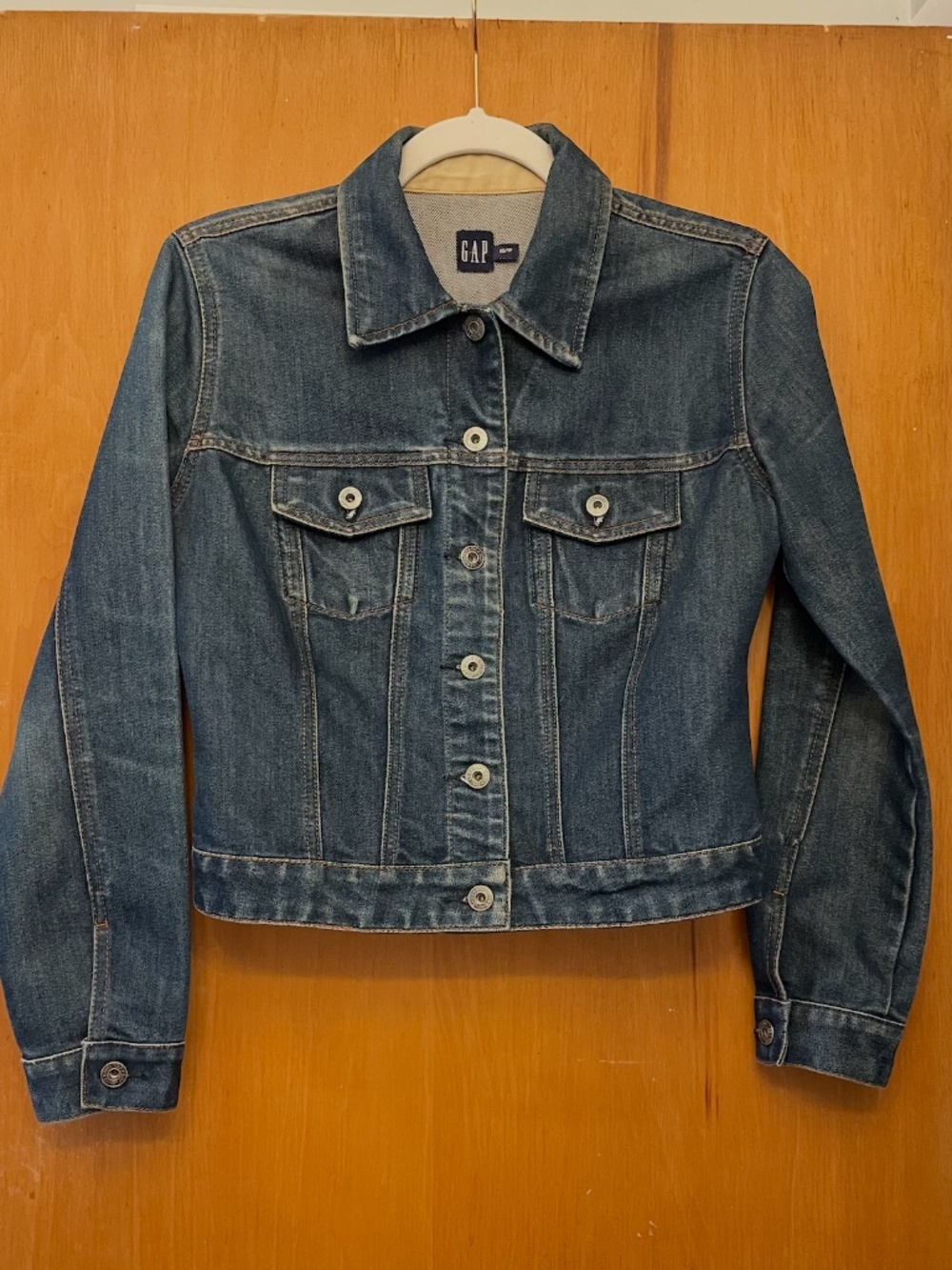 Gap Blue Denim Cropped Jacket